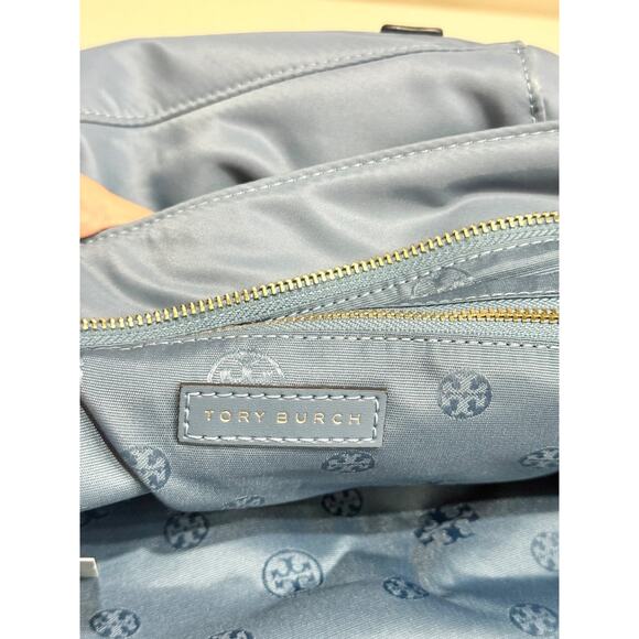 Tory Burch Tilda Nylon Shoulder Tote Bag with Detachable Long Strap Blue - Picture 13 of 13
